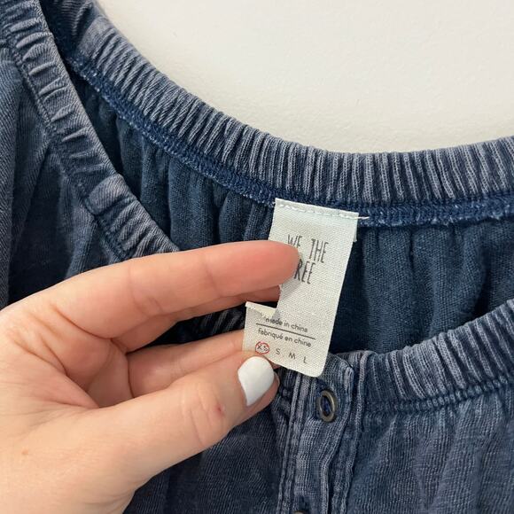 We the Free Blue Off the Shoulder Short Sleeve Top Size XS - Picture 3 of 5